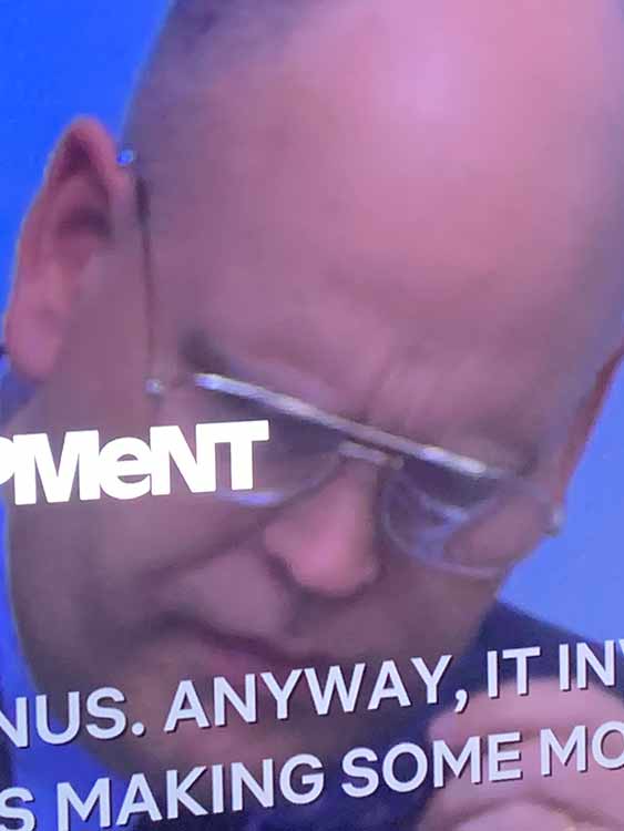 Man on TV show 'Arrested Development' with Broken Glasses Lens