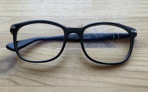 broken Persol glasses