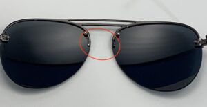 broken nose part Louis Vuitton glasses