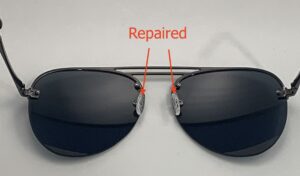 Louis Vuitton glasses nose area repaired