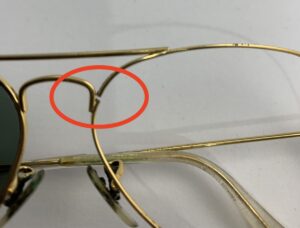 broken rayban sunglasses